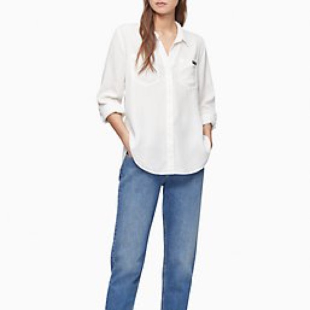 White Calvin Klein button up